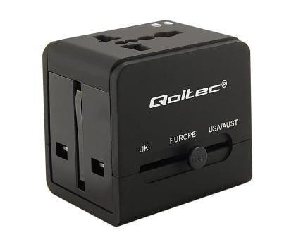Adapter podrózny Qoltec Uniwersalny adapter podróżny 10,5 W 5V 2.1A
